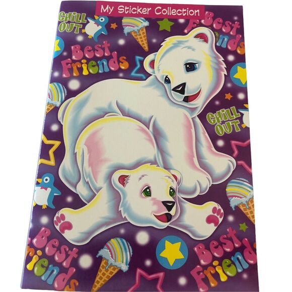 90s Lisa Frank Roary Polar Bear My Sticker Collection Book Full Stickers Sheet - Picture 3 of 4